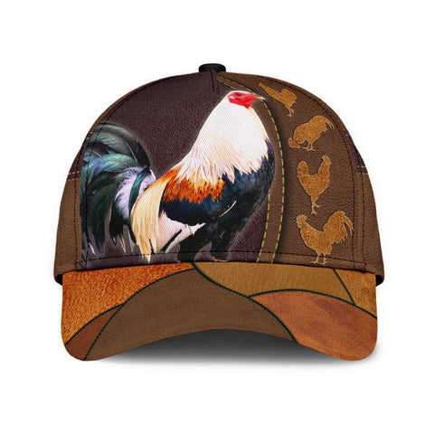 PREMIUM ROOSTER LEATHER PATTERN 3 FOR ROOSTER LOVERS PERSONALIZED CAP