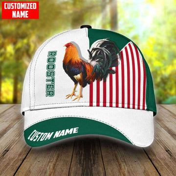 CUSTOM NAME ROOSTER MEXICO ALL OVER PRINTED CLASSIC CAP