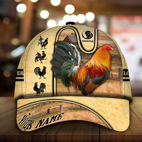 THE COOLEST LOVE ROOSTER FOR ROOSTER LOVERS 3D PERSONALIZED CAP
