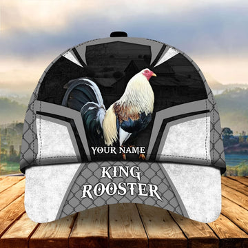 KING ROOSTER FOR ROOSTER LOVERS MULTICOLOR PERSONALIZED 3D CAP