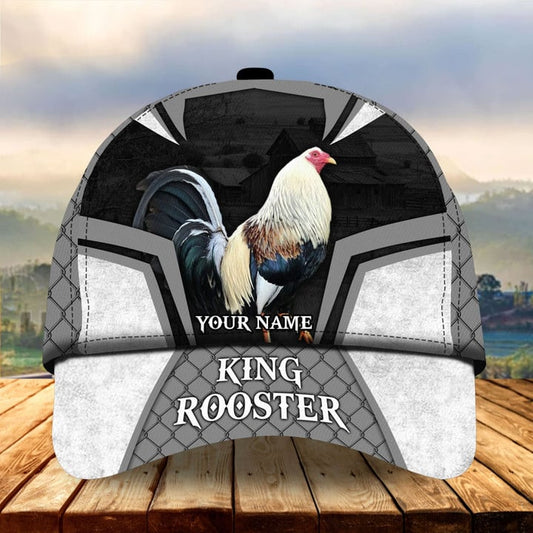 KING ROOSTER FOR ROOSTER LOVERS MULTICOLOR PERSONALIZED 3D CAP