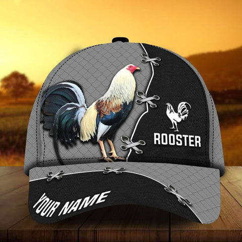 PREMIUM ROOSTER JEAN PATTERN FOR ROOSTER LOVER 3D PERSONALIZED CAP