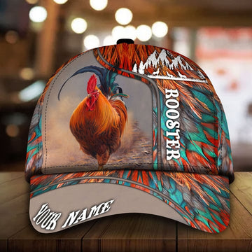 ROOSTER LOVERS MULTICOLOR PERSONALIZED CAP