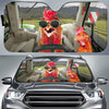 Joycorners Driving Chickens Tractor All Over Printed 3D Sun Shade