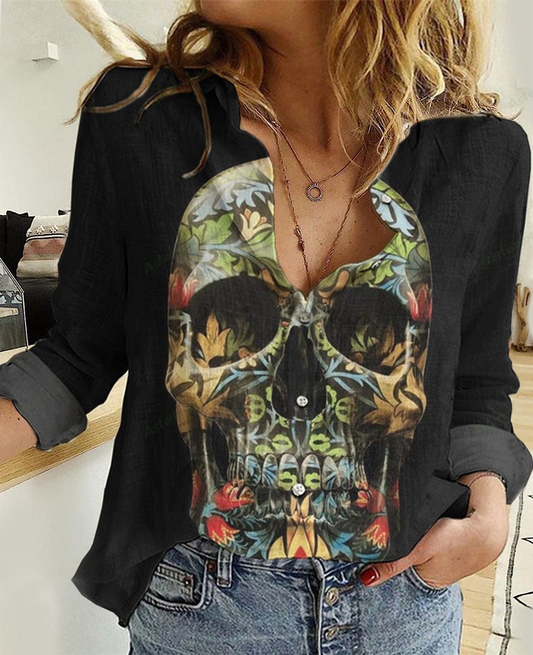 Joycorners Unisex Skull Collection 082 All Printed 3D Casual Shirt