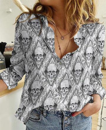 Joycorners Unisex Skull Collection 075 All Printed 3D Casual Shirt