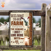 Joycorners Personalized Name Sheep Welcome to our farm All Printed 3D Metal Sign