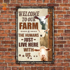 Joycorners Personalized Name Sheep Welcome to our farm All Printed 3D Metal Sign