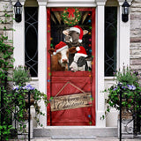 Joycorners Cow. Cattle. Merry Christmas Door Cover