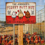 Personalized Chicken Fluffy Butt Hut Nuggets Customized Classic Metal Signs