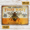 Personalized Honey Bee Fresh Customized Classic Metal Signs