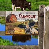 Farm Cattle Metal Signs Farmhouse Life Is Better On The Farm Custom Classic Metal Signs