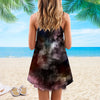 Joycorners Turtle Salty Lil' Beach All Printed 3D Spaghetti Strap Summer Dress