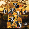 Joycorners Holstein Friesian Cattle Nature Autumn Pumpkin All Over Printed 3D Hawaiian Shirt