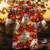Joycorners Charolais Cattle Autumn Leaves All Over Printed 3D Hawaiian Shirt