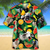 Joycorners Brahman Cattle Tropical Fruits All Over Printed 3D Hawaiian Shirt