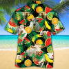 Joycorners Charolais Cattle Tropical Fruits All Over Printed 3D Hawaiian Shirt