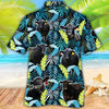 Joycorners Angus Cattle Jungle Leaves All Over Printed 3D Hawaiian Shirt
