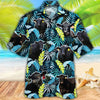 Joycorners Angus Cattle Jungle Leaves All Over Printed 3D Hawaiian Shirt