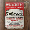 Joycorners Farm This Property Is A Farm Rectangle Metal Sign Custom Name Nice Design