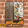 Joycorners Goat Farm Autumn Barn Pumpkin Pattern Rectangle Metal Sign Custom Name