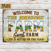 Joycorners Welcome To Sweet Farm Nice Design Rectangle Metal Sign Custom Name