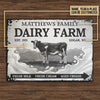 Joycorners Grey Cattle Dairy Farm Rectangle Metal Sign Custom Text