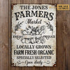 Joycorners Custom Name Farm Farmers Market Fresh Organic Rectangle Metal Sign