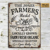 Joycorners Custom Name Farm Farmers Market Fresh Organic Rectangle Metal Sign