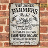 Joycorners Custom Name Farm Farmers Market Fresh Organic Rectangle Metal Sign