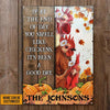 Joycorners Chicken Poultry Farm Autumn Homestead Rectangle Metal Sign Custom Name