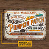 Joycorners Farm Fresh Pumpkin Patch Rectangle Metal Sign Custom Name And Place