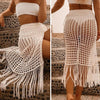 Women Fish Net Hollow Out Boho Beach Bikini Cover Up