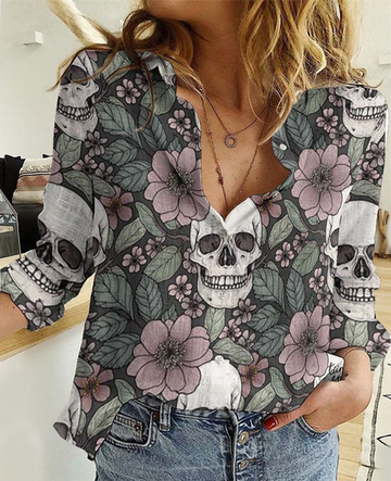 Joycorners Unisex Skull Collection 076 All Printed 3D Casual Shirt