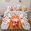 Chicken Floral Bedding Set