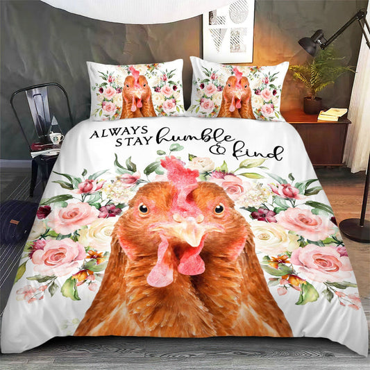 Chicken Floral Bedding Set