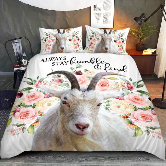 Goat Floral Bedding Set