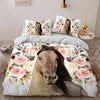 Horse Floral Bedding Set