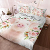 Pig Floral Bedding Set