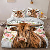 Texas Longhorn Floral Bedding Set