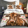 Texas Longhorn Floral Bedding Set