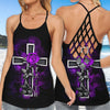 Joycorners Rose Cross Faith Purple All Over Printed 3D Shirts