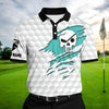Joycorners Premium Cool Golf Skull In My Heart Golf Polo Shirts Multicolored Personalized 3D Design All Over Printed