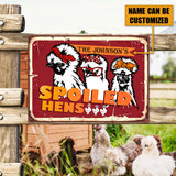 Personalized  Silkies Chicken Attention Customized Classic Metal Signs