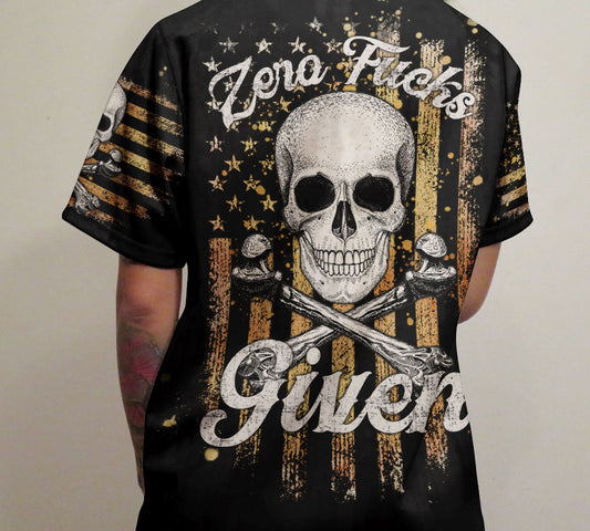 Joycorners Zero F Given Skull U.S Flag All Over Printed 3D Jersey Shirt