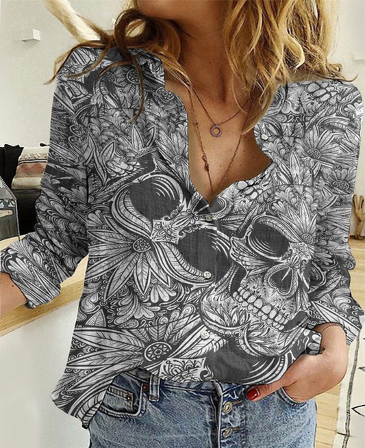 Joycorners Unisex Skull Collection 092 All Printed 3D Casual Shirt