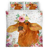 Beefmaster - Happy Farm Cattle Floral Bedding Set