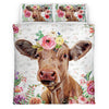 Charolais - Happy Farm Cattle Floral Bedding Set