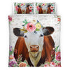 Hereford - Happy Farm Cattle Floral Bedding Set