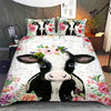 Holstein - Happy Farm Cattle Floral Bedding Set